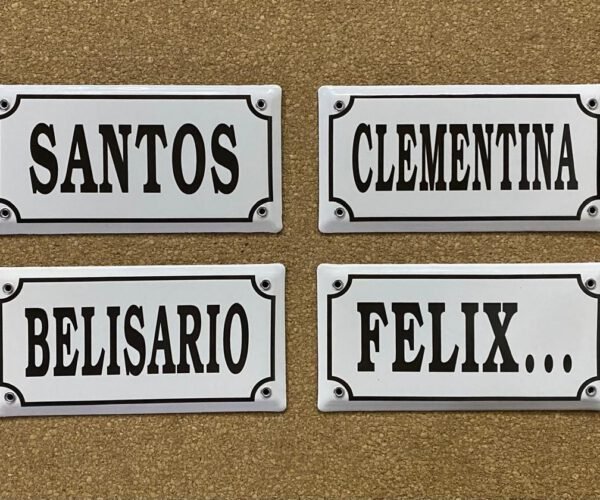 10x20 cm — Placas Parmui Placa enlozada Parmui, 10x20 cm