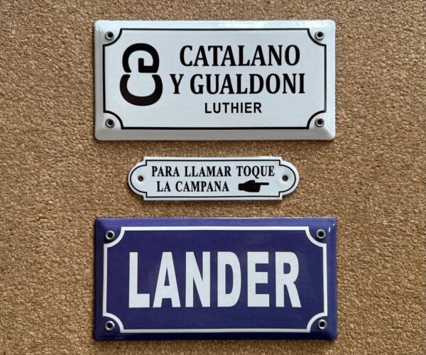 10x20 cm — Placas Parmui Placa enlozada Parmui, 10x20 cm