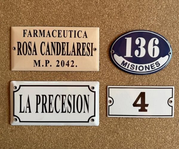 10x20 cm — Placas Parmui Placa enlozada Parmui, 10x20 cm