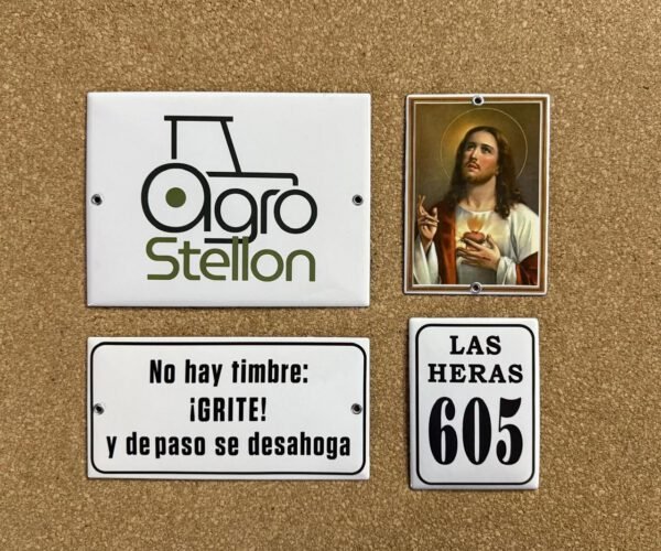 10x20 cm — Placas Parmui Placa enlozada Parmui, 10x20 cm