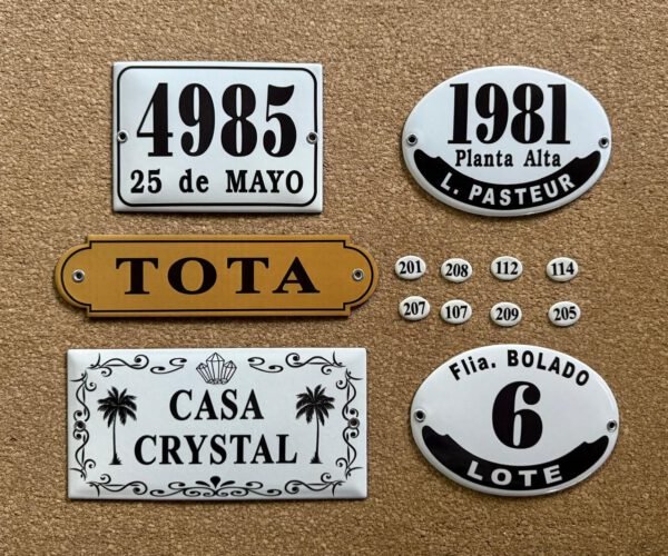 10x20 cm — Placas Parmui Placa enlozada Parmui, 10x20 cm