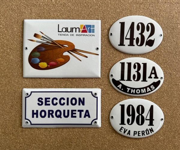 10x20 cm — Placas Parmui Placa enlozada Parmui, 10x20 cm