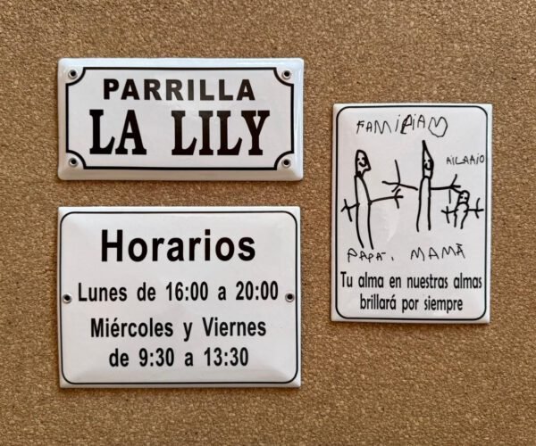 10x20 cm — Placas Parmui Placa enlozada Parmui, 10x20 cm