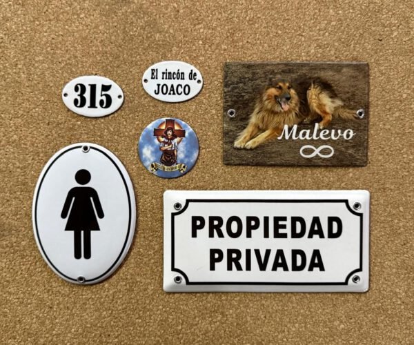 10x20 cm — Placas Parmui Placa enlozada Parmui, 10x20 cm