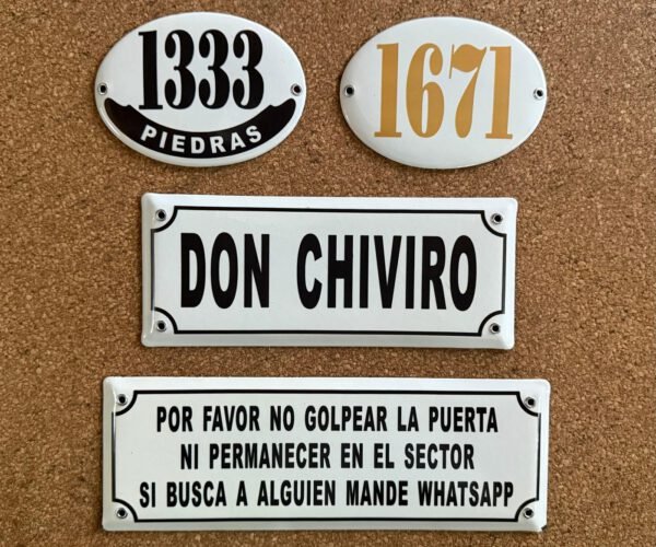10x25, 10x30 y 15x30 cm — Placas Parmui Placa enlozada Parmui, 10x25, 10x30 y 15x30 cm
