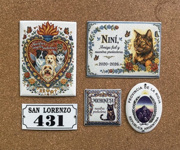 13x18 y 15x20 cm — Placas Parmui Placa enlozada Parmui, 13x18 y 15x20 cm