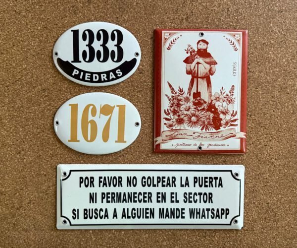 13x18 y 15x20 cm — Placas Parmui Placa enlozada Parmui, 13x18 y 15x20 cm