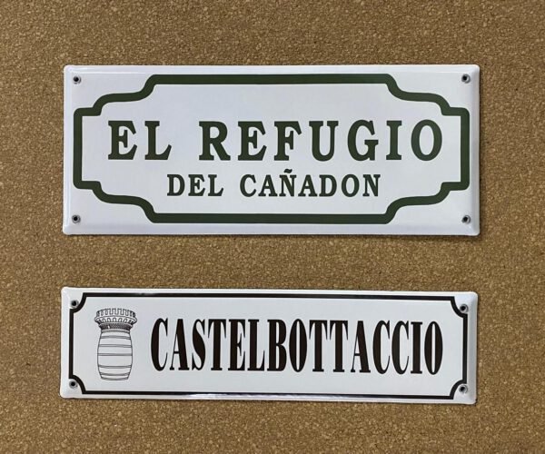 13x38, 15x38 y 15x50 cm — Placas Parmui Placa enlozada Parmui, 13x38, 15x38 y 15x50 cm