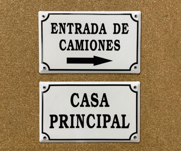 15x25 cm — Placas Parmui Placa enlozada Parmui, 15x25 cm