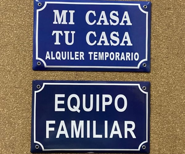 15x25 cm — Placas Parmui Placa enlozada Parmui, 15x25 cm