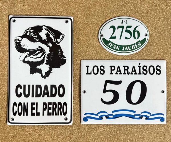 15x25 cm — Placas Parmui Placa enlozada Parmui, 15x25 cm