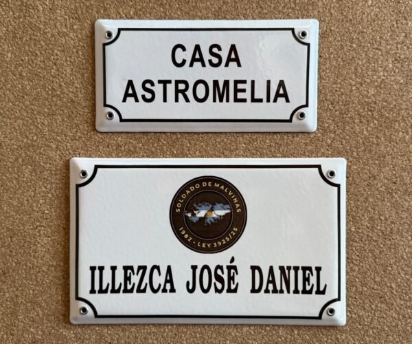 15x25 cm — Placas Parmui Placa enlozada Parmui, 15x25 cm