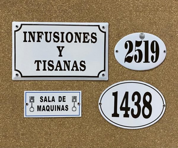 15x25 cm — Placas Parmui Placa enlozada Parmui, 15x25 cm