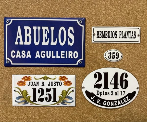 15x25 cm — Placas Parmui Placa enlozada Parmui, 15x25 cm