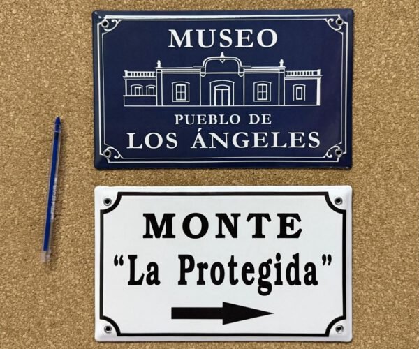15x25 cm — Placas Parmui Placa enlozada Parmui, 15x25 cm