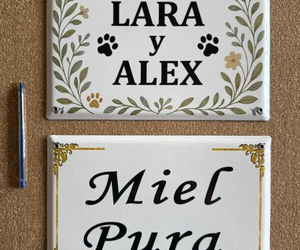 20x25 y 20x30 cm — Placas Parmui Placa enlozada Parmui, 20x25 y 20x30 cm
