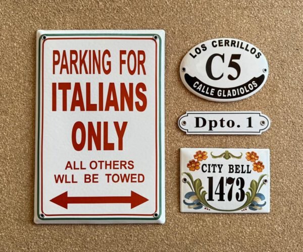 20x25 y 20x30 cm — Placas Parmui Placa enlozada Parmui, 20x25 y 20x30 cm