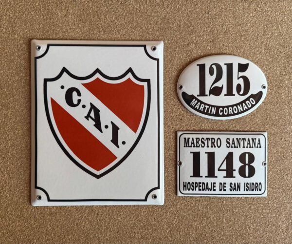 20x25 y 20x30 cm — Placas Parmui Placa enlozada Parmui, 20x25 y 20x30 cm