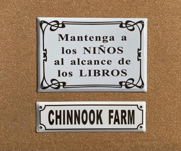20x25 y 20x30 cm — Placas Parmui Placa enlozada Parmui, 20x25 y 20x30 cm