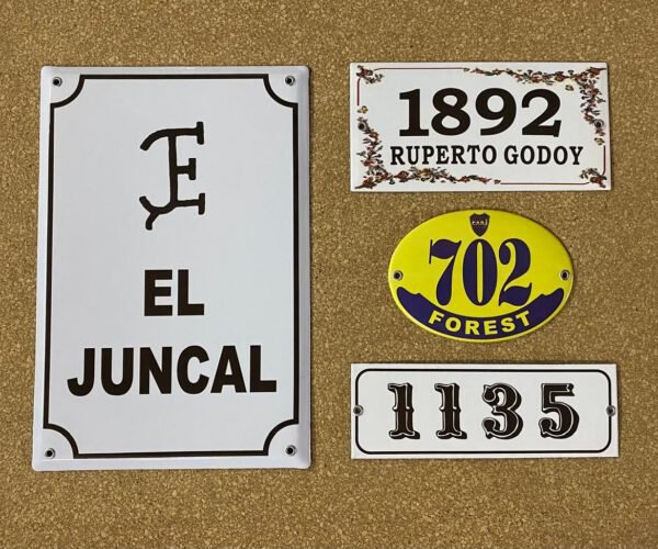 20x25 y 20x30 cm — Placas Parmui Placa enlozada Parmui, 20x25 y 20x30 cm
