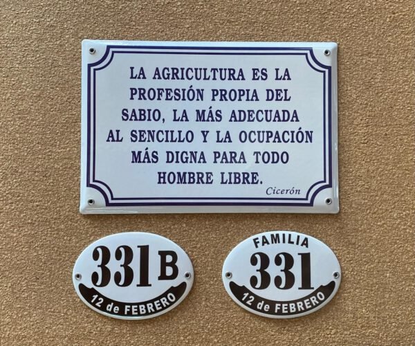 20x25 y 20x30 cm — Placas Parmui Placa enlozada Parmui, 20x25 y 20x30 cm