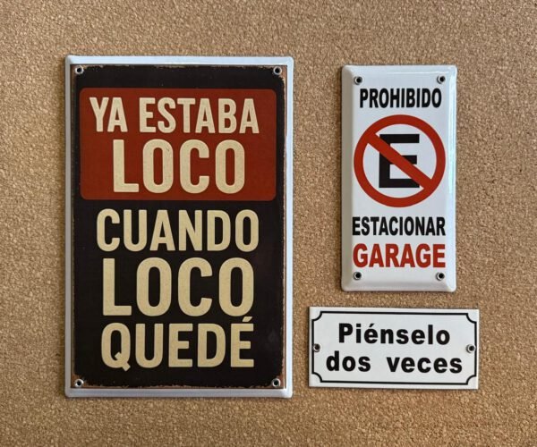 20x25 y 20x30 cm — Placas Parmui Placa enlozada Parmui, 20x25 y 20x30 cm