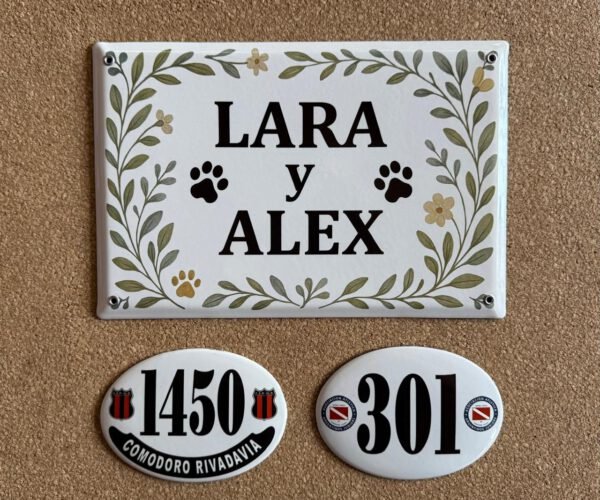 20x25 y 20x30 cm — Placas Parmui Placa enlozada Parmui, 20x25 y 20x30 cm