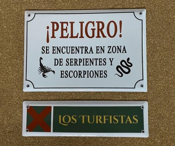 20x25 y 20x30 cm — Placas Parmui Placa enlozada Parmui, 20x25 y 20x30 cm