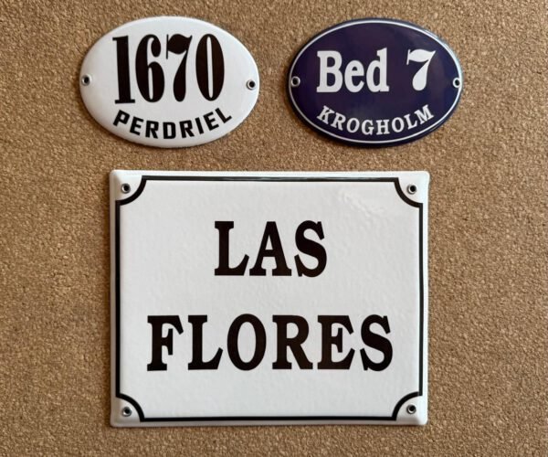 20x25 y 20x30 cm — Placas Parmui Placa enlozada Parmui, 20x25 y 20x30 cm