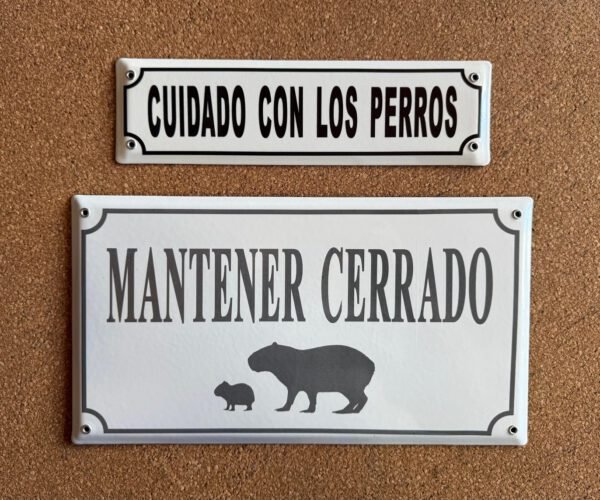 20x38 y 20x50 cm — Placas Parmui Placa enlozada Parmui, 20x38 y 20x50 cm