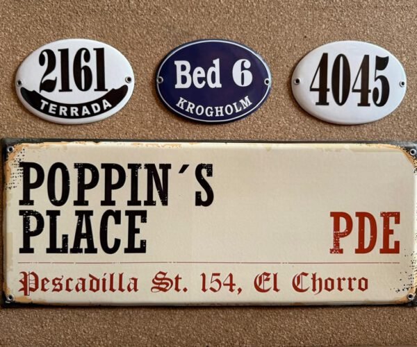 20x38 y 20x50 cm — Placas Parmui Placa enlozada Parmui, 20x38 y 20x50 cm