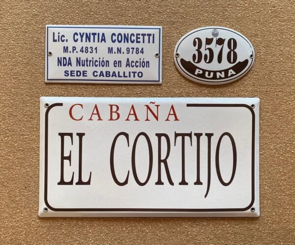 20x38 y 20x50 cm — Placas Parmui Placa enlozada Parmui, 20x38 y 20x50 cm