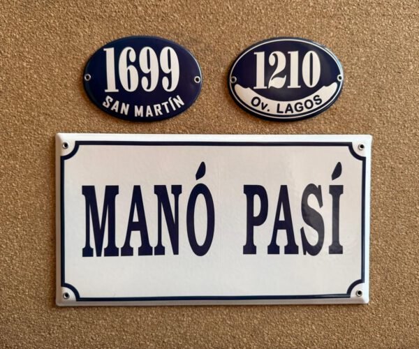 20x38 y 20x50 cm — Placas Parmui Placa enlozada Parmui, 20x38 y 20x50 cm