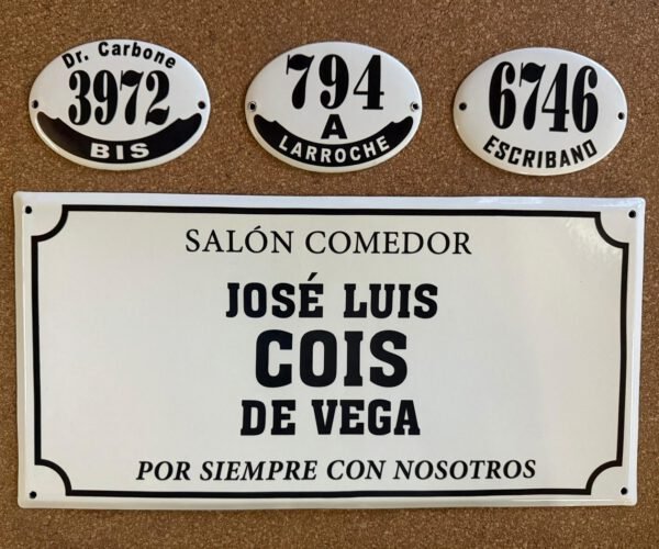 25x38 y 25x50 cm — Placas Parmui Placa enlozada Parmui, 25x38 y 25x50 cm