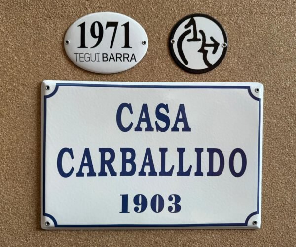 25x38 y 25x50 cm — Placas Parmui Placa enlozada Parmui, 25x38 y 25x50 cm