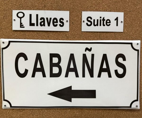 25x38 y 25x50 cm — Placas Parmui Placa enlozada Parmui, 25x38 y 25x50 cm