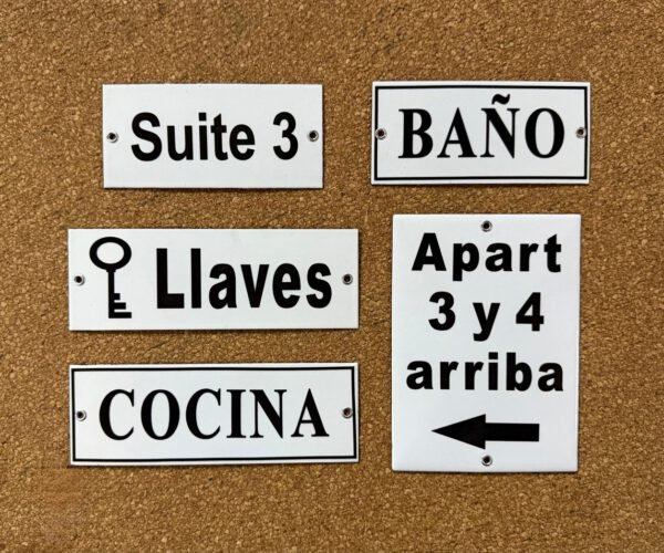 6x9, 7x15 y 7x20 cm — Placas Parmui Placa enlozada Parmui, 6x9, 7x15 y 7x20 cm