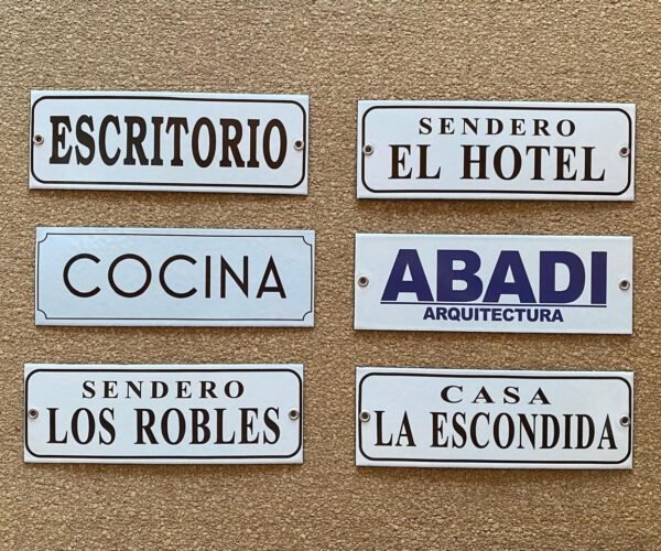 6x9, 7x15 y 7x20 cm — Placas Parmui Placa enlozada Parmui, 6x9, 7x15 y 7x20 cm