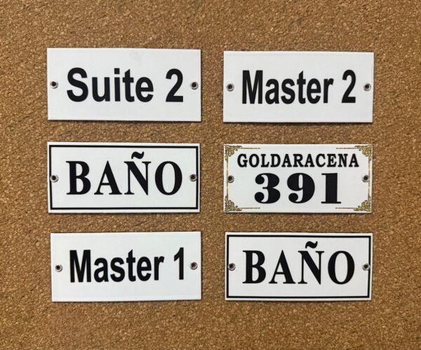 6x9, 7x15 y 7x20 cm — Placas Parmui Placa enlozada Parmui, 6x9, 7x15 y 7x20 cm