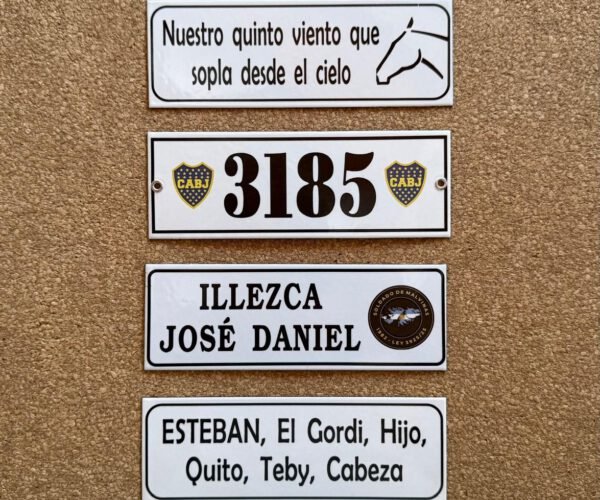 6x9, 7x15 y 7x20 cm — Placas Parmui Placa enlozada Parmui, 6x9, 7x15 y 7x20 cm