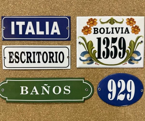 6x9, 7x15 y 7x20 cm — Placas Parmui Placa enlozada Parmui, 6x9, 7x15 y 7x20 cm