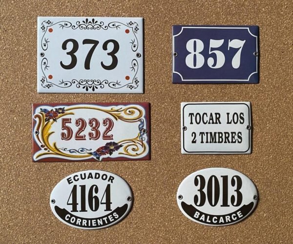 6x9, 7x15 y 7x20 cm — Placas Parmui Placa enlozada Parmui, 6x9, 7x15 y 7x20 cm