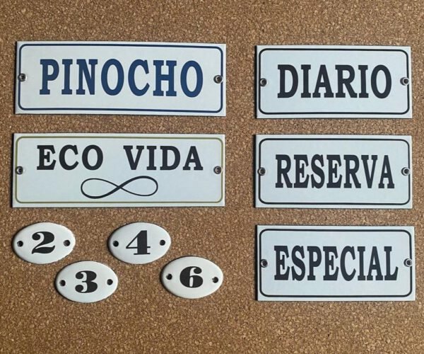 6x9, 7x15 y 7x20 cm — Placas Parmui Placa enlozada Parmui, 6x9, 7x15 y 7x20 cm