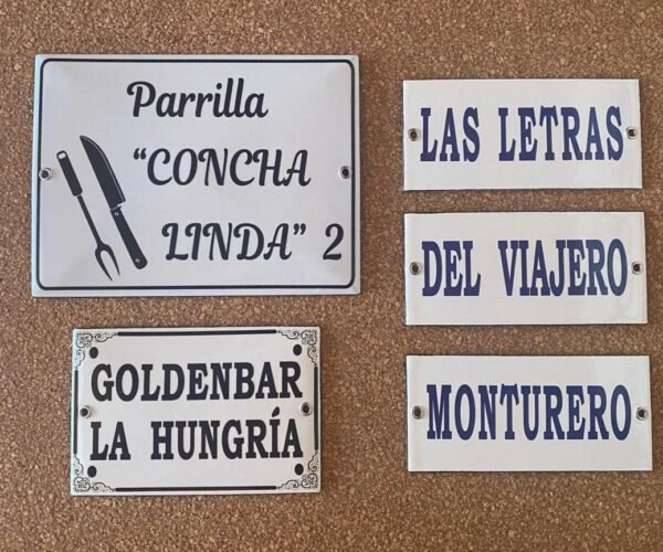 9x12, 10x14 y 10x15 cm — Placas Parmui Placa enlozada Parmui, 9x12, 10x14 y 10x15 cm