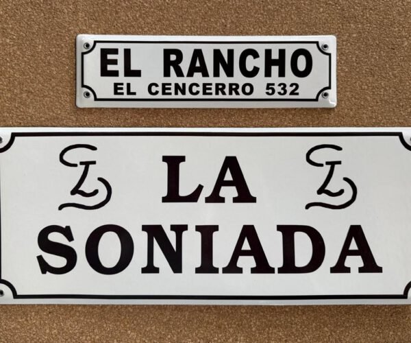 2 Líneas — Placas Parmui Placa enlozada Parmui, 2 líneas