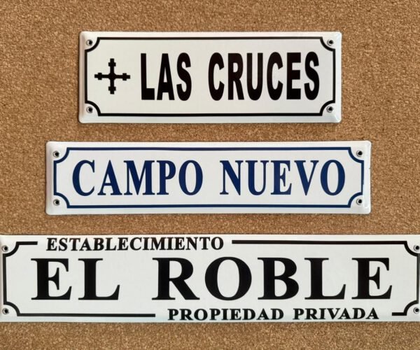 3 Líneas — Placas Parmui Placa enlozada Parmui, 3 líneas