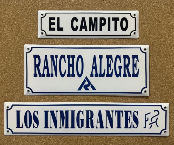 Con Logo — Placas Parmui Placa enlozada Parmui, con logo