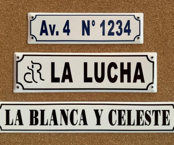 Con Logo — Placas Parmui Placa enlozada Parmui, con logo