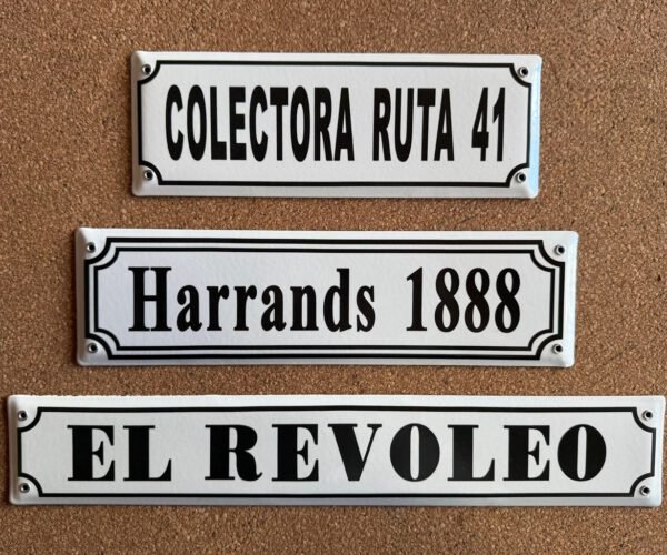 Doble Marco — Placas Parmui Placa enlozada Parmui, doble marco