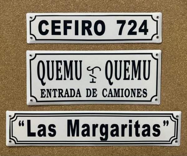 Doble Marco — Placas Parmui Placa enlozada Parmui, doble marco